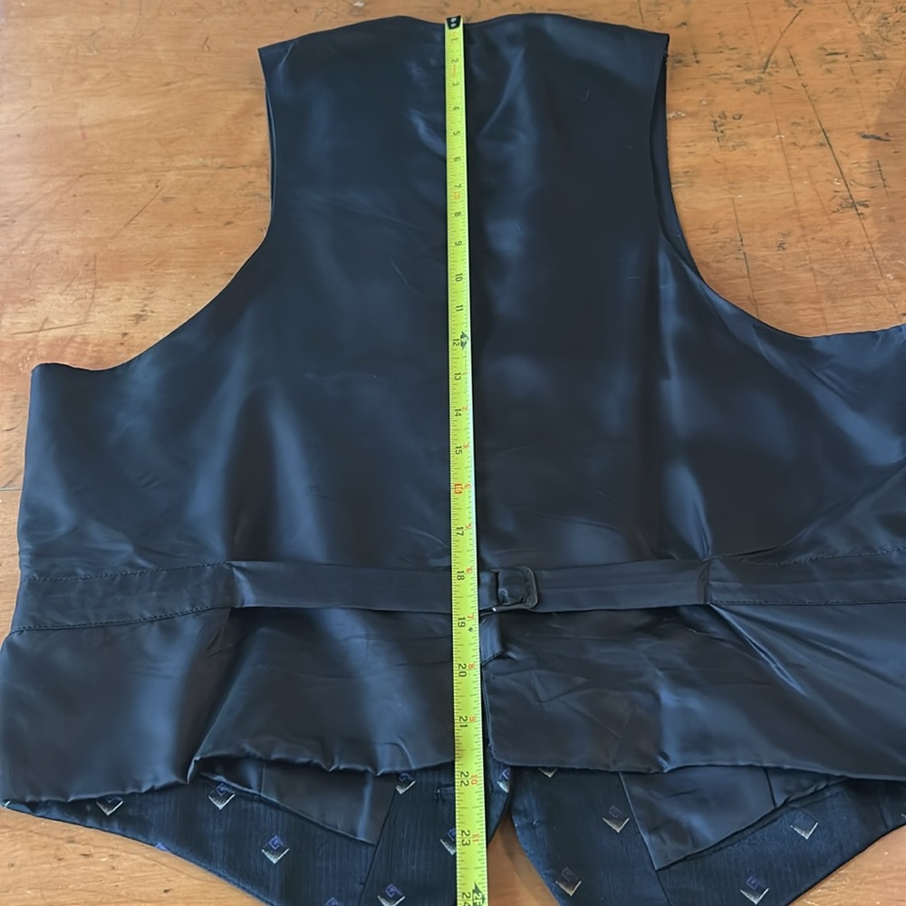 Polo Ralph Lauren vest black silk formal evening dress single breasted unique - Picture 15 of 17